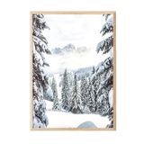 Postifull Winter Valley Yılbaşı Tablo, Ahşap Çerçeve Ve Poster, Dikey Duvar Tablosu Comfort Serisi No:108412;30 X 42 Ahşap Çerçeveli