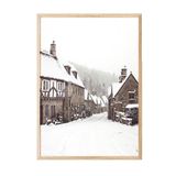 Postifull Winter Village Yılbaşı Tablo, Ahşap Çerçeve Ve Poster, Duvar Tablosu Comfort Serisi No:108410;13 X 18 Ahşap Çerçeveli