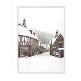 Postifull Winter Village Yılbaşı Tablo, Beyaz Çerçeve Ve Poster, Duvar Tablosu Comfort Serisi No:108410;13 X 18 Beyaz Çerçeveli