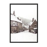 Postifull Winter Village Yılbaşı Tablo, Siyah Çerçeve Ve Poster, Duvar Tablosu Comfort Serisi No:108410;30 X 40 Siyah Çerçeveli
