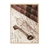 Postifull Wizard'S Desk Çerçeveli Tablo, Ahşap Çerçeve Ve Poster, Dikey Duvar Tablosu Comfort Serisi No:108316;33 X 48 Ahşap Çerçeveli