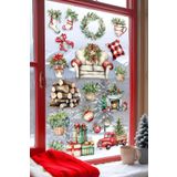 Postifull Yılbaşı Duvar Stickerı, Yılbaşı Süsü, Yılbaşı Dekoru, Yapışkanlı Duvar Stickerı, Yılbaşı Dekorasyon;30 X 50 Renkli - 12