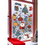 Postifull Yılbaşı Duvar Stickerı, Yılbaşı Süsü, Yılbaşı Dekoru, Yapışkanlı Duvar Stickerı, Yılbaşı Dekorasyon;30 X 50 Renkli - 13