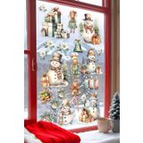 Postifull Yılbaşı Duvar Stickerı, Yılbaşı Süsü, Yılbaşı Dekoru, Yapışkanlı Duvar Stickerı, Yılbaşı Dekorasyon;30 X 50 Renkli - 16