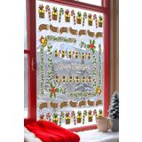 Postifull Yılbaşı Duvar Stickerı, Yılbaşı Süsü, Yılbaşı Dekoru, Yapışkanlı Duvar Stickerı, Yılbaşı Dekorasyon;30 X 50 Renkli - 17