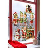 Postifull Yılbaşı Duvar Stickerı, Yılbaşı Süsü, Yılbaşı Dekoru, Yapışkanlı Duvar Stickerı, Yılbaşı Dekorasyon;30 X 50 Renkli - 5