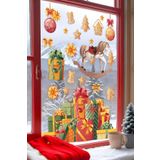 Postifull Yılbaşı Duvar Stickerı, Yılbaşı Süsü, Yılbaşı Dekoru, Yapışkanlı Duvar Stickerı, Yılbaşı Dekorasyon;30 X 50 Renkli - 6
