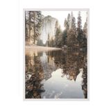 Postifull Yosemite Autumn Çerçeveli Tablo, Beyaz Çerçeve Ve Poster, Duvar Tablosu Comfort Serisi No:108504;30 X 40 Beyaz Çerçeveli
