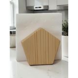 PostOtto Design Studio Modern Ahşap Peçetelik - Minimalist Mutfak ve Masa Aksesuarı - Dekoratif Peçete Tutucu - Natürel