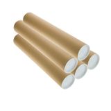 Postüp 5 Adet Kapaklı Silindir Kutu Karton Rulosu 5 Cm X 100 Cm