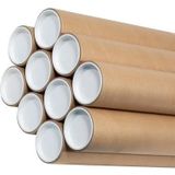 Postüp Kraft Karton Silindir Kutu, Kapaklı Ambalaj, 125 x 7,6 cm, Poster, Afiş, Harita, Teknik Çizim ve Rulo Materyaller İçin Dayanıklı Koruyucu Tüp