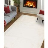 Potamia Tavşan Postu Yıkanabilir Kaymaz Taban Krem Post Halı D1003 80 x 150