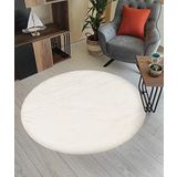 Potamia Tavşan Postu Yıkanabilir Kaymaz Taban Krem Post Halı Y1002 90 x 90