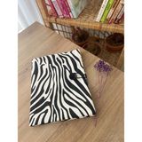 Pöticorn Zebra Desenli Tablet Kılıfı Ajanda Kılıfı Kitap Kılıfı Organizer Düzenleyici Evrensel Uyumluluk - Siyah - Ekru
