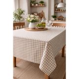 Pötikare Masa ve Piknik Örtüsü 140*160 Ölçülerinde %100 Pamuk Makinada 30˚yıkama Önerilir - Bej - 140 x 160 cm