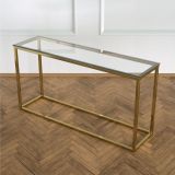 Potrica Metal Dresuar Pirinç Ayak Cam Tabla