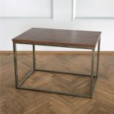 Potrica Yan Sehpa Eskitme Pirinç Ayak Ceviz Tabla