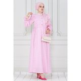 Pötükare Fırfır Detaylı Eda Elbise-Pembe - 38