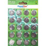 PoundMax 20 adet CR2032,DL2032 3V Lityum Düğme Pil,AirTag