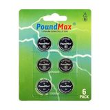 Poundmax Süper Karışık CR2032 CR2025 CR2016 3 V Lityum Düğme Pil (6'lı Paket) - Çok Renkli