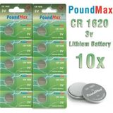 POUNDY 10 x PoundMax 1620 CR1620 DL1620 3V Lityum Madeni Para Pilleri