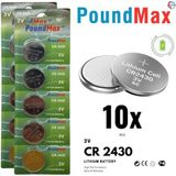 POUNDY 10 x PoundMax 2430 CR2430 DL2430 3V Lityum Madeni Para Pilleri