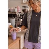 poupee Siyah Dantel Detaylı Kadın Bluz, Kadın Siyah T-shirt
