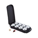 Povit Çantalı 8'li Bocce Set 8 Adet Krom Çelik Bocce Topu (720 Gr) + Ahşap Pallino ve Mezura Hediyeli
