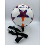 Povit No: 5 Black Snow Sarkaç Topu Kafa Topu 32 Panel El Dikişli Deluxe Pu Malzeme Kafa Topu Futbol Topu