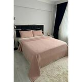 Powderlove 3 Parça Çift Kişilik Yatak Örtüsü 235X250 Cm Pudra