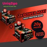 Power Almond Maxibar 65 gr Protein Bar % 30 Protein x 2 Kutu 24 - Badem - Kakao