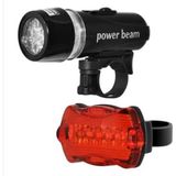 Power Beam LED Bisiklet Lambası Feneri Ön Far Arka Stop Işık Aydınlatma Seti