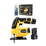 POWER BLACK 12v Çift Akülü Şarjlı Dekupaj Testere Makinesi Sarı