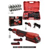 Power Black 21V Akülü Darbeli Cırcır Kolu – 3/8" Profesyonel Somun Sıkma & Sökme Kırmızı