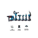 Power Black 6'Lı Set Kömürsüz Kırıcı Delici Hilti Vidalama Taşlama Somun Sökme Budama Testeresi Makası