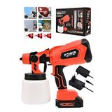 POWER BLACK Çift Akülü 300mm Sprey Boya Püskürtme Kirmizi Kırmızı