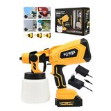 POWER BLACK Çift Akülü 300mm Sprey Boya Püskürtme SARI