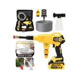 Power Black Kömürsüz Şarjlı Oto Yıkama Makinesi Çift Akülü Bahçe Yıkama Makinesi
