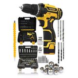 POWER BLACK Korumalı Çelik Şanzuman2akülü Matkap 132 Pcs Crv Çeliği Profesyonel Parlak Lokma Takımı Hediyeli