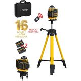 Power Black Pro 16 Köşe Yeşil Lazer Hizalama Terazi 360° Mıknatıslı Çantalı Otomatik Hizalama Metre