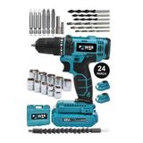 Power Black Pro-XXC-Line Germany Technology Çift Akülü 24 Parça Mavi Şarjlı Matkap