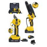 POWER BLACK PROFESYONEL 2'Lİ SET 40 MM DİJİTAL GÖSTERGELİ BAĞ MAKASI+OTOMATİK YAĞLAMALI DİJİTAL BUDAMA ÇİFT SARI