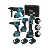 POWER BLACK Profesyonel Brushless 4'lü Set 2-26 Şarjlı Hilti-şarjlı Taşlama-13mm Şarjlı Darbeli Matkap