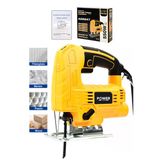 POWER BLACK Profesyonel Lazerli Metal Şanzıman 6 Kademe Devir Ve Pandül Ayarlı Dekupaj Testere Çantalı