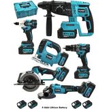 Power Black Süper 6 Lı Set Dekupajlı 4 Bataryalı Sandık Çantalı Vidalama