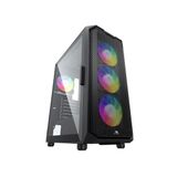 POWER BOOST PB-P521B 750w 80+ Bronze USB 3.0 ATX Mesh RGB fan siyah Kasa
