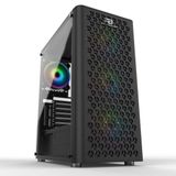 Power Boost VK-M202B TG Mesh Panel RGB USB 3.0 Mid Tower Kasa