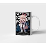Power Chainsaw Man Anime Tasarım Kupa - Hediyelik Kupa - Baskılı Kupa - 001 - Beyaz - 300 ml