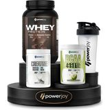 Power Joy Fitness Paketi - Çikolata Yeşil Elma 990g Çikolatalı Whey Protein + 300g Yeşil Elmalı BCAA + 500g Kreatin Monohidrat + 700ml Shaker