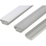 Power LED Profil Kanal 5436 Eloksallı 40X15MM Alüminyum Soğutucu 1 Metre LED Şerit Aydınlatma - Gümüş